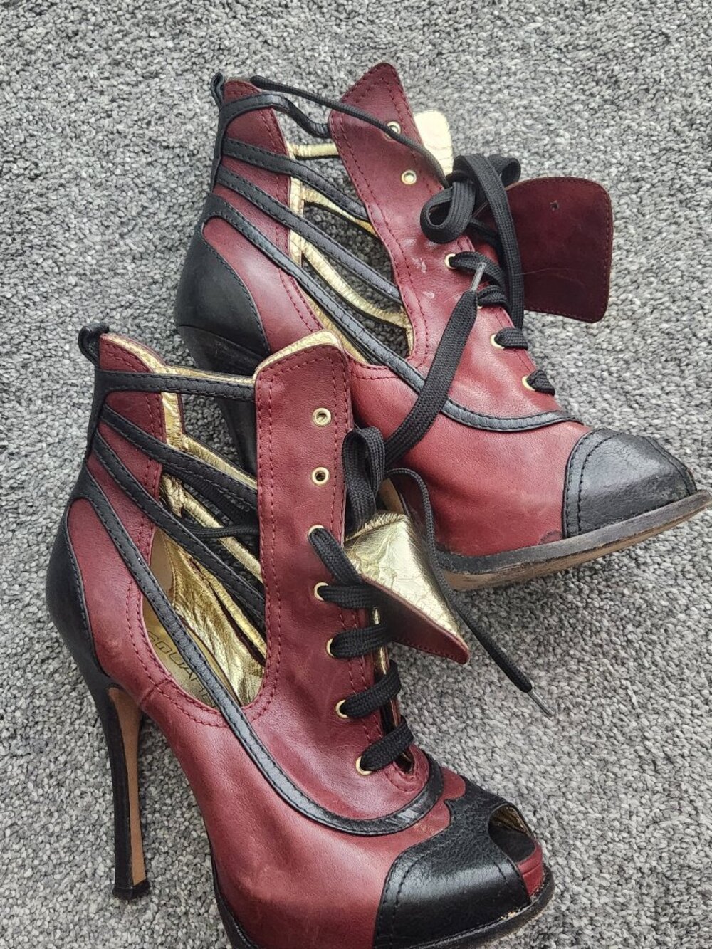 Dsquared2 vintage 2000s leather high heel boot